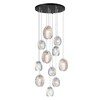 Миниатюра фото подвесная каскадная люстра odeon light mussels 5039/11 черный | 220svet.ru