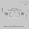 Миниатюра фото встраиваемый светильник maytoni gyps modern dl001-1-01-w-1 | 220svet.ru