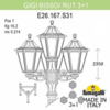 Миниатюра фото садово-парковый фонарь fumagalli gigi bisso/rut 3+1 e26.156.s31.vye27 | 220svet.ru