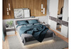Миниатюра фото двуспальная кровать 160x200 woodville лунара белый / бетон темный 715059 | 220svet.ru