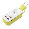 Миниатюра фото удлинитель (ul-00003331) uniel 1гн х 1,5м б/з travel s-ct1-1,5u white/green | 220svet.ru