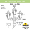 Миниатюра фото садово-парковый фонарь fumagalli artu bisso/anna 3+1 e22.158.s31.vye27 | 220svet.ru