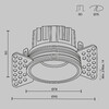 Миниатюра фото встраиваемый точечный светодиодный светильник maytoni round dl058-12w4k-trs-b | 220svet.ru