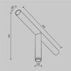 Миниатюра фото светильник светодиодный штанговый maytoni focus led axity c102cl-3w3-6k-bs | 220svet.ru