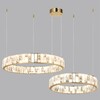 Миниатюра фото подвесной светодиодный светильник odeon light crossa 5072/100l золотой | 220svet.ru