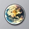 Миниатюра фото настенный светодиодный светильник imperium loft cosmos earth 208935-23 | 220svet.ru