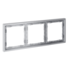 Миниатюра фото рамка пластиковая на 3 поста voltum s70 vls100316 (серый) | 220svet.ru