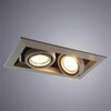 Миниатюра фото встраиваемый светильник arte lamp cardani piccolo a5941pl-2gy | 220svet.ru
