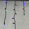 Миниатюра фото гирлянда бахрома 3,1 х 0,5 м разноцветная 220в, 120 led, провод черный каучук, ip65 ltc ll120-1-2m | 220svet.ru