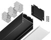Миниатюра фото профиль накладной/подвесной для светодиодной ленты ambrella illumination profile system gp3100bk | 220svet.ru