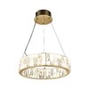 Миниатюра фото подвесная светодиодная люстра odeon light crossa 5072/60l золотой | 220svet.ru