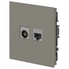 Миниатюра фото розетка эра arktik 16-3110-07 комбинированная rj45+tv титан б0070500 | 220svet.ru