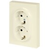 Миниатюра фото розетка эра arktik 16-2105-02 двойная с заземлением 2x2p+e schuko со шторками 16а-250в слоновая кость б0070455 | 220svet.ru