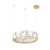 Миниатюра фото подвесная светодиодная люстра odeon light crossa 5072/60l золотой | 220svet.ru