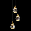 Миниатюра фото подвесной светодиодный светильник delight collection md24001004-3a gold/clear | 220svet.ru