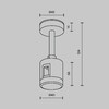 Миниатюра фото крепление потолочное с прямым коннектором питания maytoni flarity tra156c-ipc1-bs | 220svet.ru
