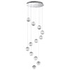 Миниатюра фото подвесная светодиодная люстра odeon light crystal 5007/56l хром | 220svet.ru