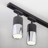 Миниатюра фото трековый светодиодный светильник elektrostandard avantag черный матовый/хром 6w ltb27 a040961 | 220svet.ru