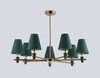 Миниатюра фото потолочная люстра на штанге мрамором ambrella light heigh light gn lh75053 | 220svet.ru