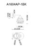 Миниатюра фото бра arte lamp ginevra a1604ap-1bk | 220svet.ru