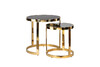 Миниатюра фото столы набор 2шт стекло  garda decor 47ed-et081s-gold | 220svet.ru