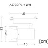 Миниатюра фото трековый однофазный светодиодный светильник arte lamp track lights a6730pl-1wh | 220svet.ru