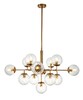 Миниатюра фото подвесная люстра indigo cocoon 11008/13p brass v000121 | 220svet.ru