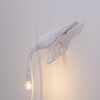 Миниатюра фото настенный светильник bird white looking left | 220svet.ru