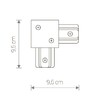 Миниатюра фото коннектор l-образный nowodvorski profile recessed 8971 | 220svet.ru