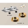 Миниатюра фото комплект встраиваемого светильника ambrella light techno spot xc7635005 swh/pyg белый песок/золото желтое полированное (c7635, n7014) | 220svet.ru