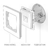 Миниатюра фото телефонная розетка rj-11 werkel черные матовый w1182008 | 220svet.ru