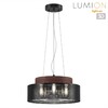 Миниатюра фото подвесной светильник lumion basalto 6598/3cy черный/коричневый | 220svet.ru