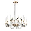 Миниатюра фото подвесная светодиодная люстра odeon light lark 5431/30l под латунь | 220svet.ru
