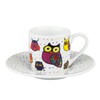 Миниатюра фото кофейная пара эспрессо &quot;разноцветные животные - совы&quot; koenitz | 220svet.ru