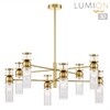Миниатюра фото потолочная люстра на штанге lumion denver 8276/8 латунь | 220svet.ru