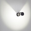 Миниатюра фото уличный настенный светодиодный светильник odeon light nature 6657/10wl черный | 220svet.ru