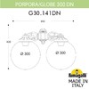 Миниатюра фото светильник уличный настенный fumagalli porpora/g300 g30.141.000.aze27dn | 220svet.ru