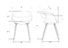 Миниатюра фото стул обеденный dobrin alien lmzl-pp682_lb-tr_p-w-02-2804 | 220svet.ru