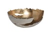 Миниатюра фото чаша металлическая garda decor 71pn-1426 золото/хром | 220svet.ru