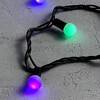 Миниатюра фото гирлянда «шарики» 10м rgb 220b, диаметр шарика 18мм, 100 led, провод черный пвх, ip65 ltc mb100-1-2rgb | 220svet.ru
