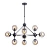 Миниатюра фото подвесная люстра arte lamp bolla a1664sp-10bk | 220svet.ru