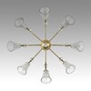 Миниатюра фото потолочная люстра на штанге lumion aurica 8046/8c латунь | 220svet.ru
