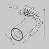Миниатюра фото трековый однофазный светодиодный светильник maytoni focus led tr021-1-12w4k-w-bbs | 220svet.ru