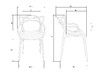 Миниатюра фото стул обеденный набор 4шт dobrin masters lmzl-pp601-n4_p-y-03-12190 | 220svet.ru