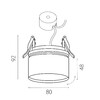 Миниатюра фото встраиваемый светодиодный светильник с переключателем света lightstar acuto 215806 | 220svet.ru