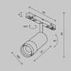 Миниатюра фото трековый магнитный светодиодный светильник maytoni focus zoom tr212-1-12wtw-ds-z-b | 220svet.ru