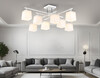 Миниатюра фото потолочная люстра на штанге ambrella light traditional loft tr tr303043/8 wh | 220svet.ru