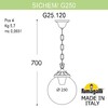 Миниатюра фото подвесной уличный светильник fumagalli sichem/g250. g25.120.000.wze27 | 220svet.ru
