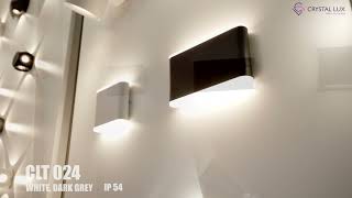 Миниатюра фото уличный настенный светодиодный светильник crystal lux clt 024w175 dg | 220svet.ru